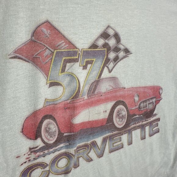 Rare VTG Screen Stars Corvette Heavy Chevy Chevrolet Single Stitch T Shirt 80s L - Picture 14 of 16